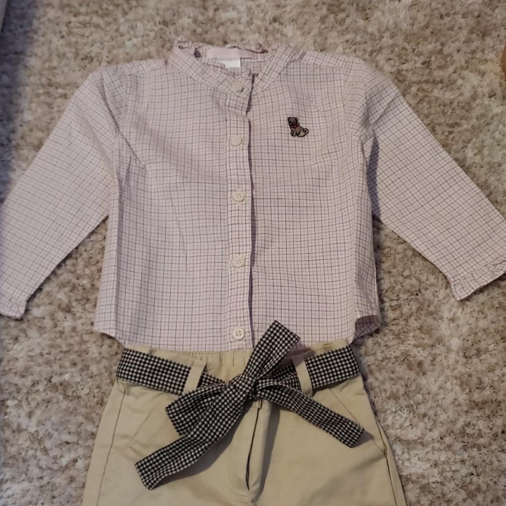 Janie and Jack shirt and pant set